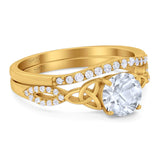 Two Piece Round Trinity Ring
