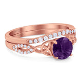 Two Piece Round Trinity Ring