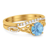 Two Piece Round Trinity Ring