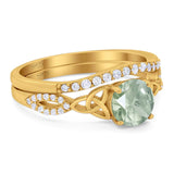 Two Piece Round Trinity Ring