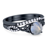 Two Piece Round Trinity Ring