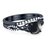 Two Piece Round Trinity Ring
