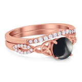 Two Piece Round Trinity Ring