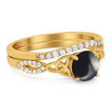 Two Piece Round Trinity Ring