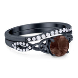Two Piece Round Trinity Ring
