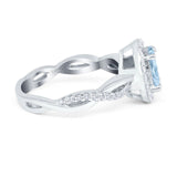 Oval Natural Stone Split Shank Twisted Ring