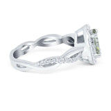 Oval Natural Stone Split Shank Twisted Ring