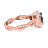 Oval Natural Stone Split Shank Twisted Ring