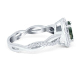 Oval Natural Stone Split Shank Twisted Ring