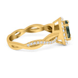 Oval Natural Stone Split Shank Twisted Ring