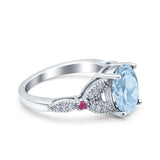 Oval Natural Stone Leaf Design Wedding Ring