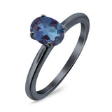 Oval Natural Stone Cathedral Ring