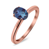 Oval Natural Stone Cathedral Ring