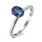 Oval Natural Stone Cathedral Ring