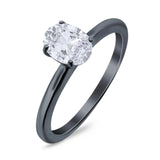 Oval Natural Stone Cathedral Ring