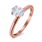 Oval Natural Stone Cathedral Ring