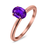Oval Natural Stone Cathedral Ring
