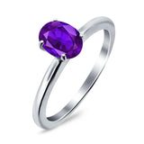 Oval Natural Stone Cathedral Ring