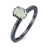 Oval Natural Stone Cathedral Ring