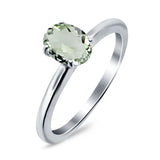 Oval Natural Stone Cathedral Ring