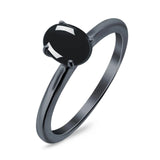 Oval Natural Stone Cathedral Ring