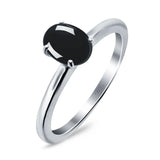 Oval Natural Stone Cathedral Ring
