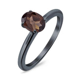 Oval Natural Stone Cathedral Ring