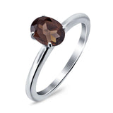 Oval Natural Stone Cathedral Ring