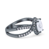 Halo Split Shank Oval Natural Stone