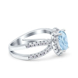 Halo Split Shank Oval Natural Stone