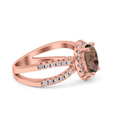 Halo Split Shank Oval Natural Stone