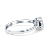 Three Stone Oval Natural Stone Trio Ring