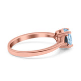 Three Stone Oval Natural Stone Trio Ring