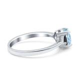 Three Stone Oval Natural Stone Trio Ring