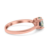 Three Stone Oval Natural Stone Trio Ring
