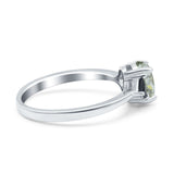 Three Stone Oval Natural Stone Trio Ring