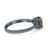Three Stone Oval Natural Stone Trio Ring