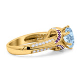 Two Tone Oval Natural Stone Ring