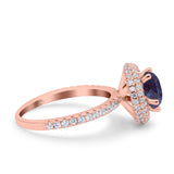 Art Deco Round Natural Stone Ring