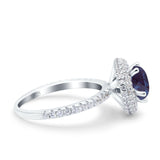 Art Deco Round Natural Stone Ring