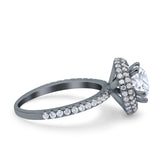 Art Deco Round Natural Stone Ring