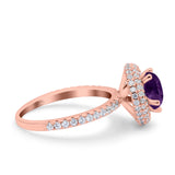 Art Deco Round Natural Stone Ring