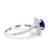 Art Deco Round Natural Stone Ring