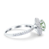 Art Deco Round Natural Stone Ring