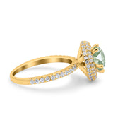 Art Deco Round Natural Stone Ring