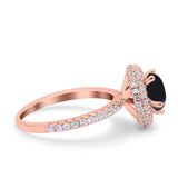 Art Deco Round Natural Stone Ring