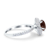 Art Deco Round Natural Stone Ring