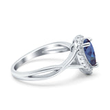 Pear Teardrop Natural Stone Twisted Ring