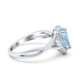 Pear Teardrop Natural Stone Twisted Ring