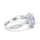 Pear Teardrop Natural Stone Twisted Ring